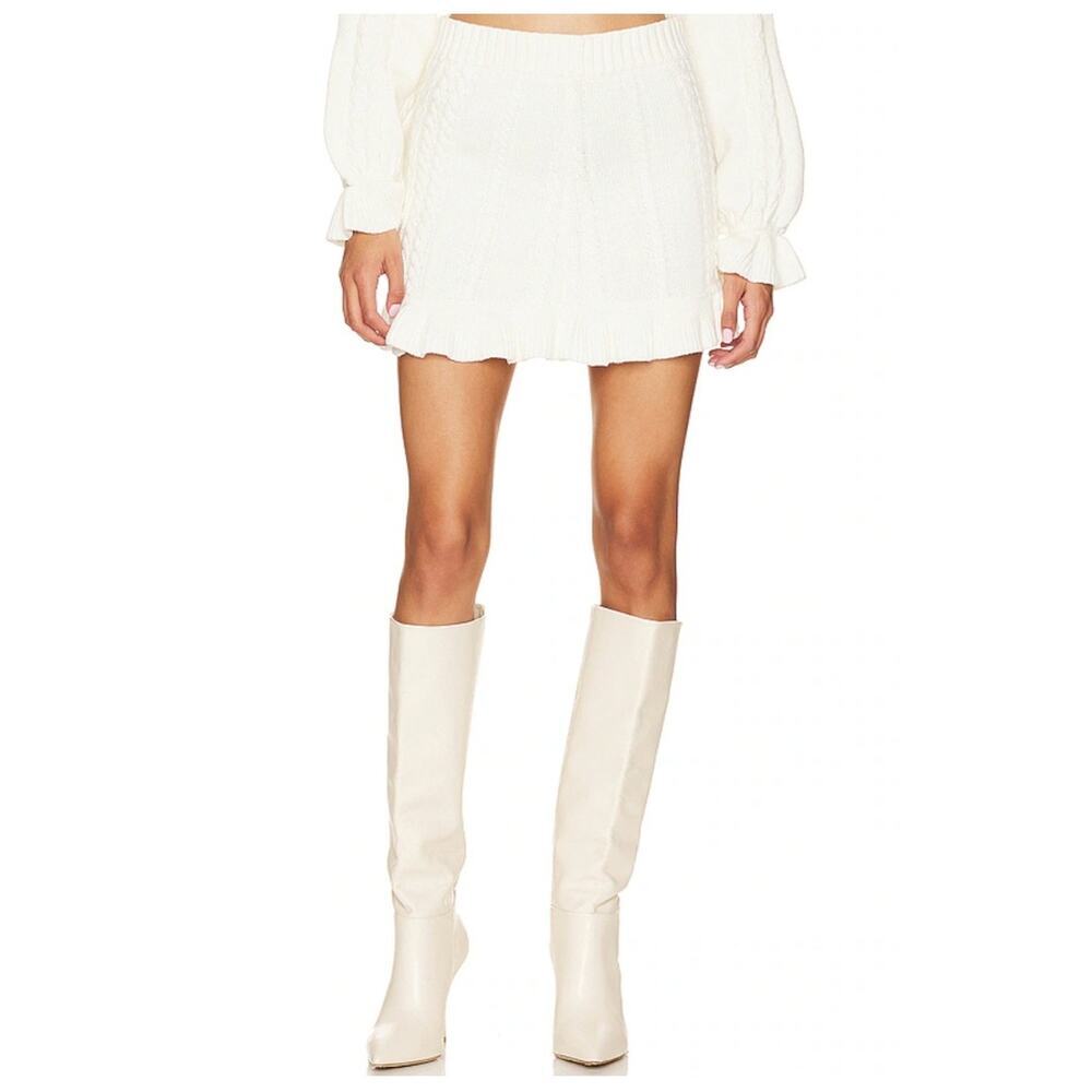SHOW ME YOUR MUMU RIDLEY Ruffle‎ Knit Skirt Size Large
